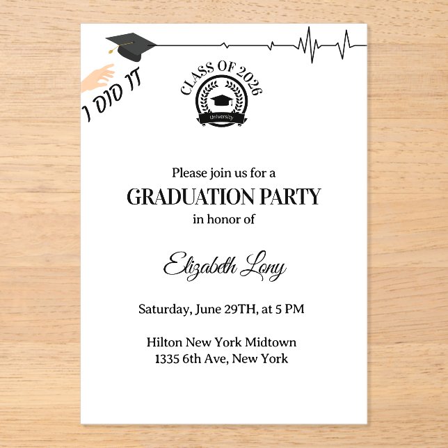 Invitation à la remise des diplômes de médecine –  (Recto)