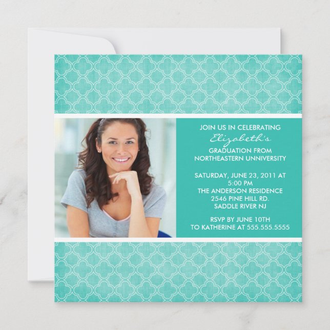 Invitation à la remise des diplômes Photo Motif tu (Devant)