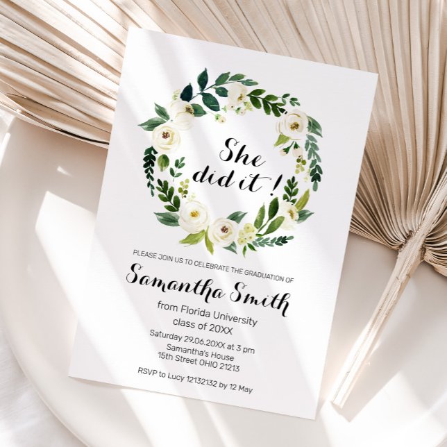 Invitation à la remise des diplômes universitaires (Créateur téléchargé)