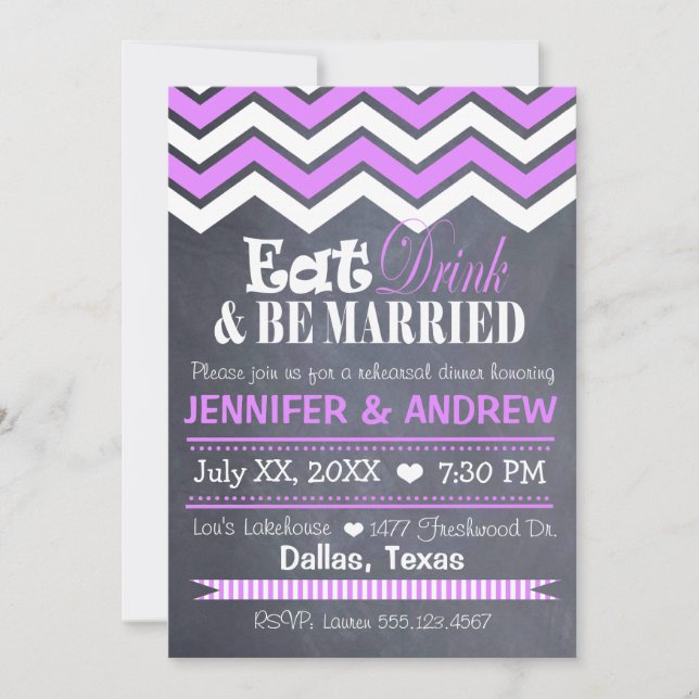 Invitation à la répétition de Purple Chevron (Devant)