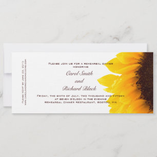 Invitation à la répétition de tournesol jaune mode