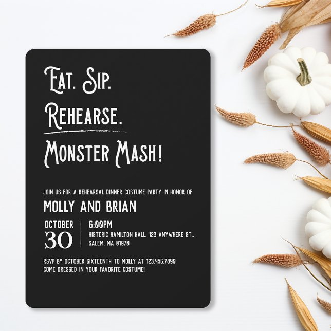 Invitation à la répétition du Mariage Monster Mash (Créateur téléchargé)