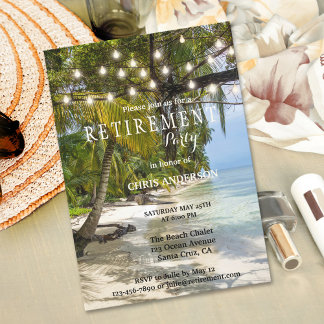 Invitation à la retraite à chaîne de plage tropica