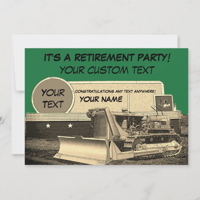 INVITATION À LA RETRAITE DE BULLDOZER, INGÉNIEUR D (Devant)