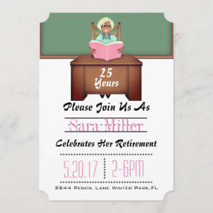 Invitation à la retraite d'enseignant scolaire