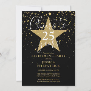 Invitation À la retraite des Black and Gold Stars - Félicitat