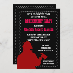 Invitation à la retraite du chef pompier/incendie