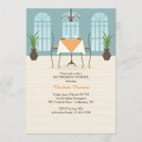 Invitation à la retraite du restaurant Intérieur