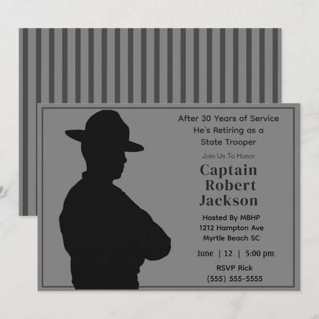 Invitation à la retraite du soldat d'État (Devant / Derrière)