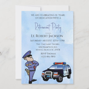 Invitation à la retraite d'un agent de police