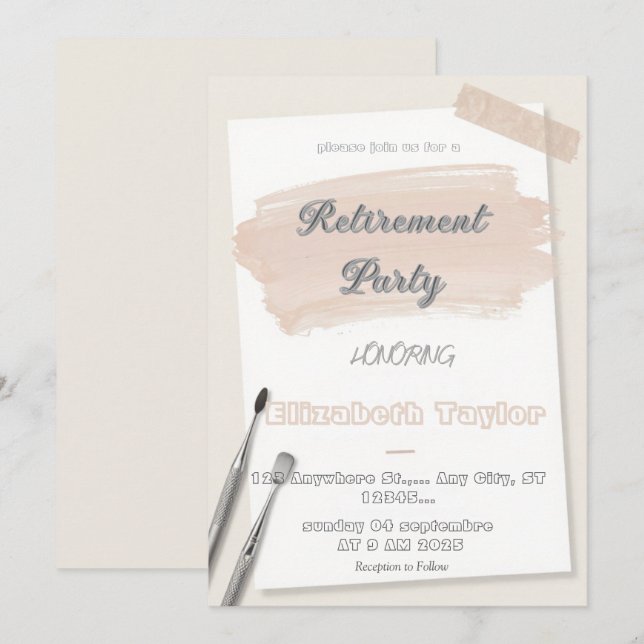 Invitation à la retraite d'un dentiste - Merci Den (Devant / Derrière)