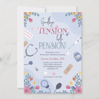 Invitation à la retraite d'un médecin floral ou d'