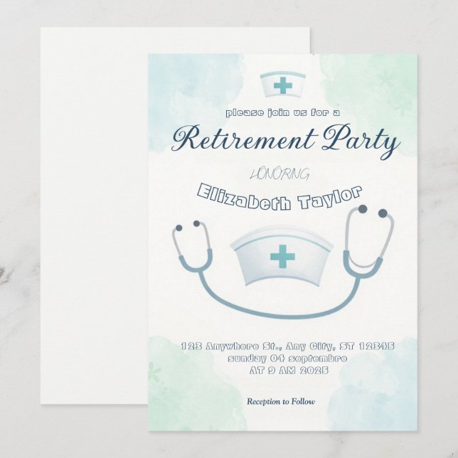 Invitation à la retraite d'un médecin ou d'une inf (Devant / Derrière)