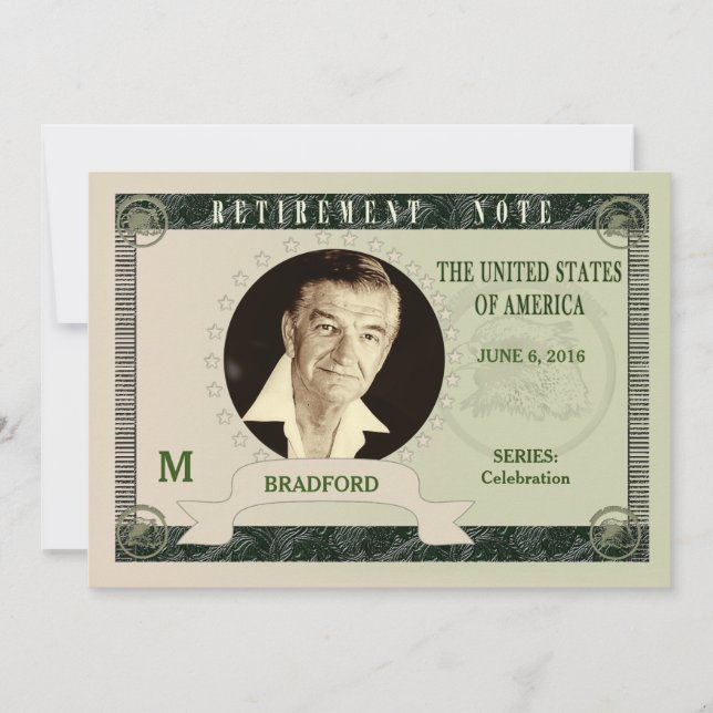 INVITATION À LA RETRAITE - NOTE D'ARGENT - INSÉRER (Devant)