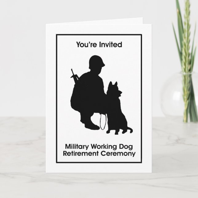 Invitation à la retraite pour chien en service mil (Devant)