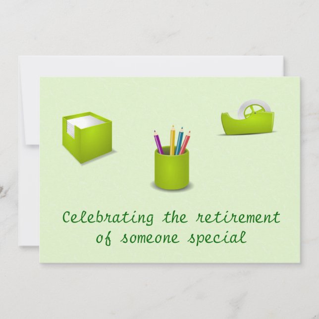 Invitation à la retraite pour le secrétaire de bur (Devant)