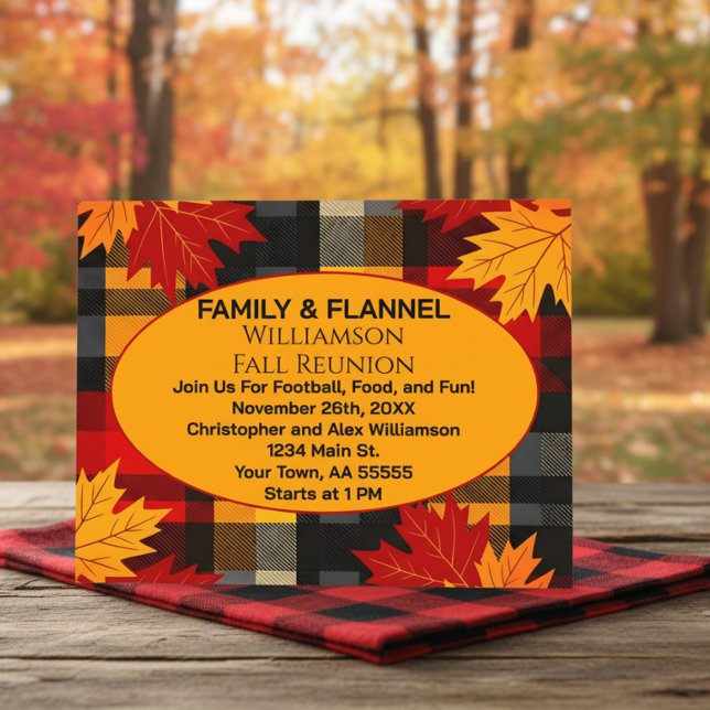 Invitation à la réunion d'automne de Flannel et fa (Créateur téléchargé)