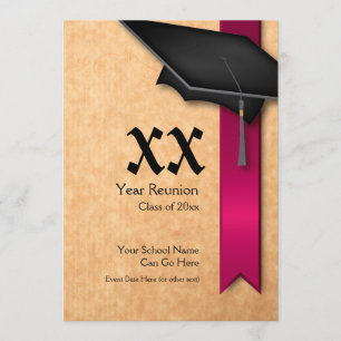 Invitation à la réunion de classe Maroon sur mesur
