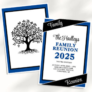 Invitation à la réunion de famille Custom Blue