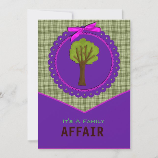 Invitation à la réunion de famille de conception d (Devant)