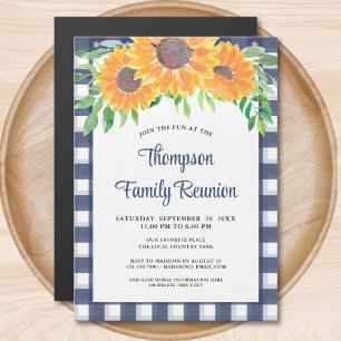 Invitation à la réunion de la famille de tournesol