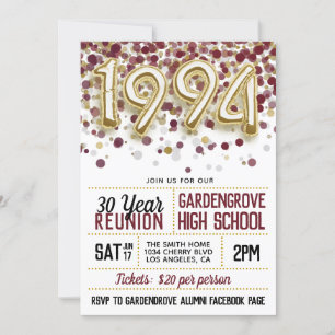 Invitation à la réunion de la promotion 1994 du ly