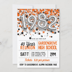 Invitation à la réunion de l'école secondaire en 1