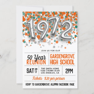 Invitation à la réunion de l'école secondaire en 1