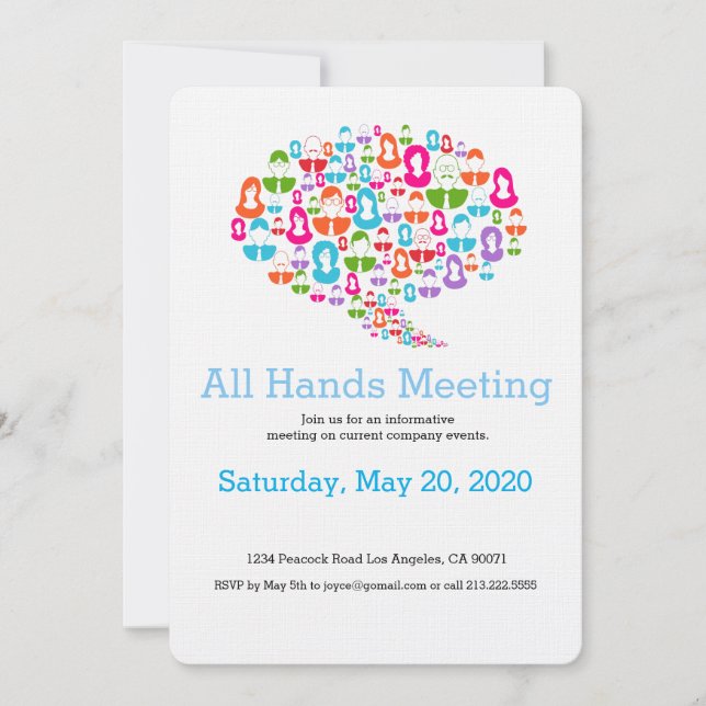 Invitation à la réunion de l'équipe de communicati (Devant)