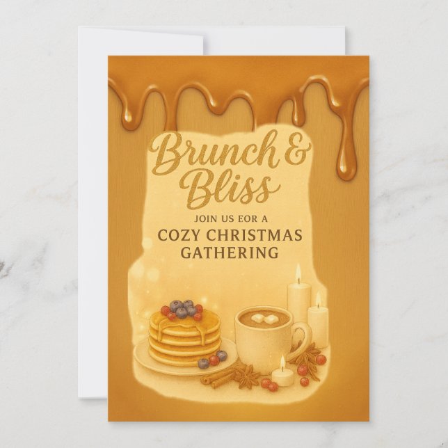 Invitation à la réunion de Noël cosy Brunch & Blis (Devant)