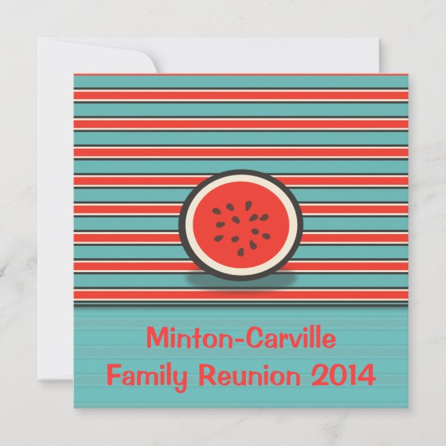 Invitation à la Reunion Party de Watermelon Stripe (Devant)