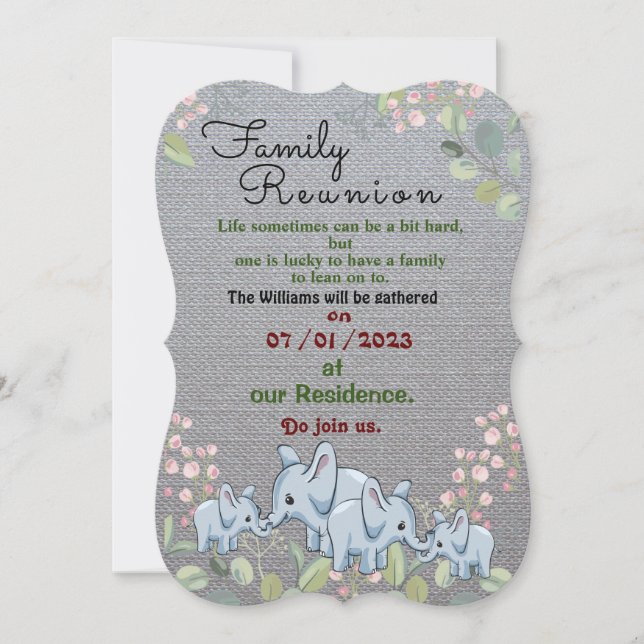 Invitation à la réunion Williams (Devant)