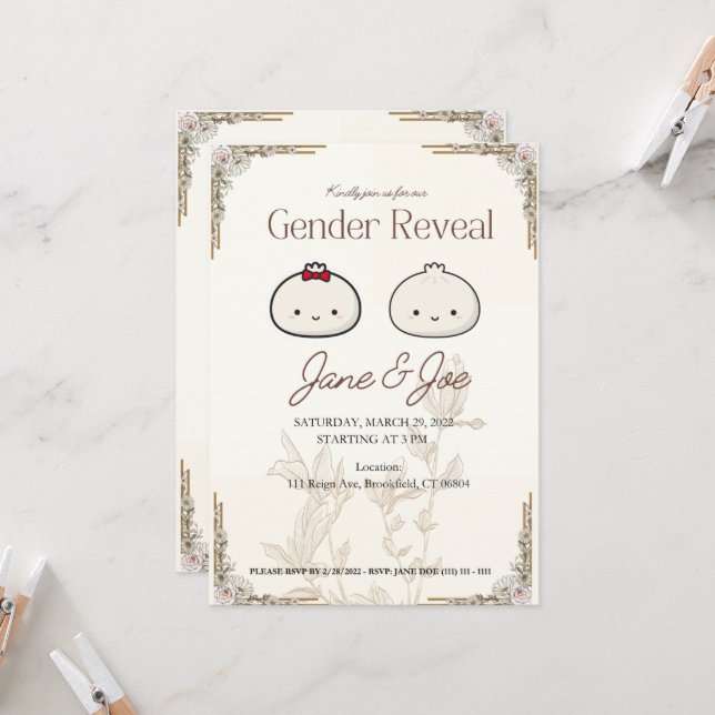 Invitation à la révélation de genre (Devant/Arrière en situation)