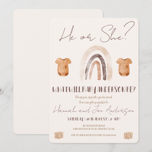 Invitation à la révélation de genre (Devant / Derrière)