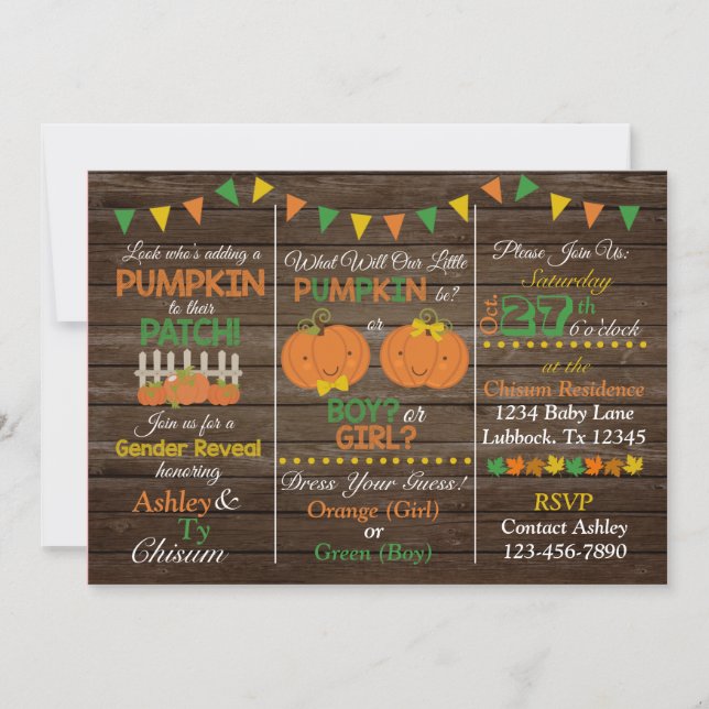 Invitation à la révélation de genre Automne (Devant)