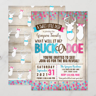 Invitation à la révélation de genre Buck or Doe
