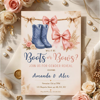 Invitation à la révélation du sexe Bottes ou Ruban