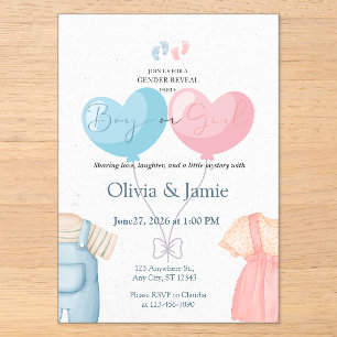 Invitation à la révélation du sexe de l'enfant