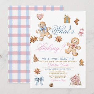 Invitation à la révélation du sexe du bébé Gingerb