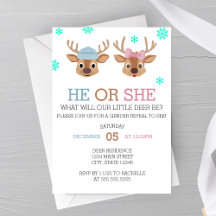 Invitation à la révélation du sexe du faon d'hiver