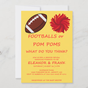 Invitation à la révélation du sexe 'Footballs ou P
