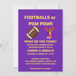 Invitation à la révélation du sexe 'Footballs ou P