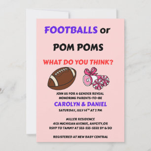 Invitation à la révélation du sexe 'Footballs ou P
