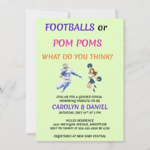 Invitation à la révélation du sexe 'Footballs ou P