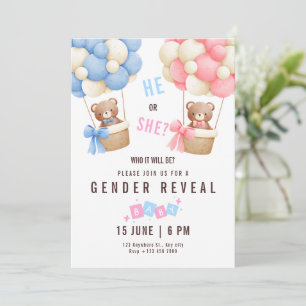 Invitation à la révélation du sexe Ours en peluche