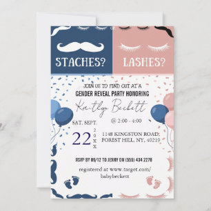 Invitation à la révélation du sexe Staches ou Lash