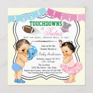 Invitation à la révélation du sexe Touchdowns ou T