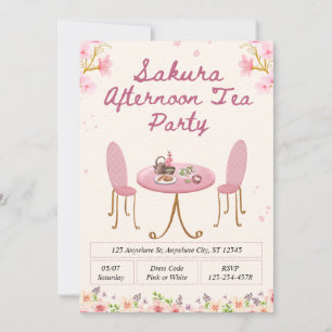 Invitation à la Sakura Afternoon Tea Party