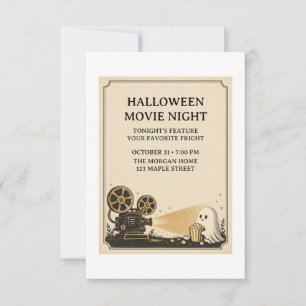 Invitation à la séance de cinéma d'Halloween de la