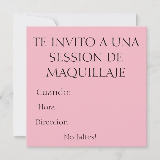 invitation à la session maquillaje (Devant)